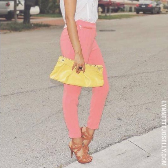 Forever 21 Pink Salmon Pants Trousers - Picture 3 of 4